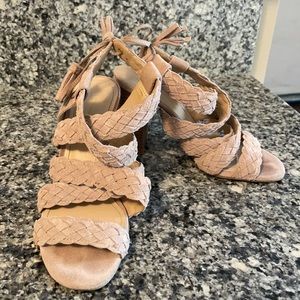 BCBG nude sandals